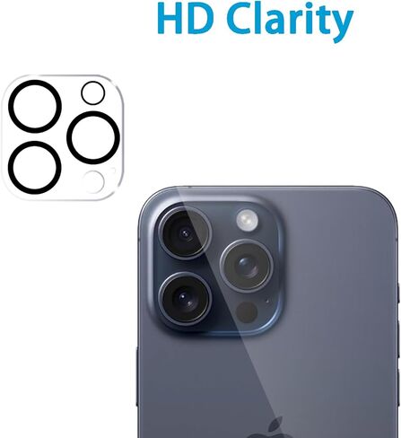 3 عبوات واقي شاشة لهاتف iPhone 15 Pro Max 6.7 بوصة + 3 عبوات واقي عدسة الكاميرا فيلم زجاجي مقسى in Kuwait