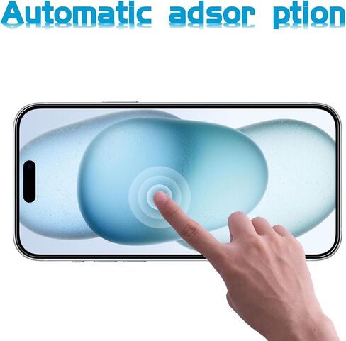 3 عبوات واقي شاشة لهاتف iPhone 15 Pro Max 6.7 بوصة + 3 عبوات واقي عدسة الكاميرا فيلم زجاجي مقسى in Saudi Arabia