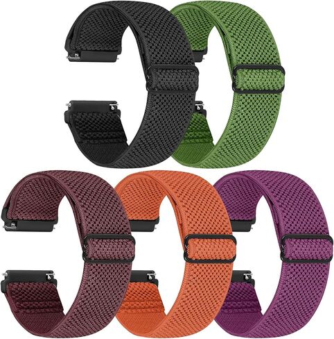 أربطة مرنة متوافقة مع سوار ساعة Fitbit Versa 2/Versa/Versa Lite/Versa Special Edition، أشرطة مضفرة من النايلون قابلة للتعديل بديلة لسوار معصم رياضي بحلقة منفردة للنساء والرجال in Saudi Arabia