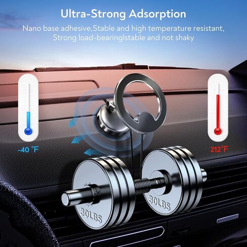 REYGEAK for Magsafe Car Mount، حامل هاتف مغناطيسي للوحة السيارة، حامل هاتف يدور 360 درجة بدون استخدام اليدين، حامل سيارة مغناطيسي لهاتف iPhone 15 14 13 12 Pro Max Plus Mini MagSafe in Kuwait
