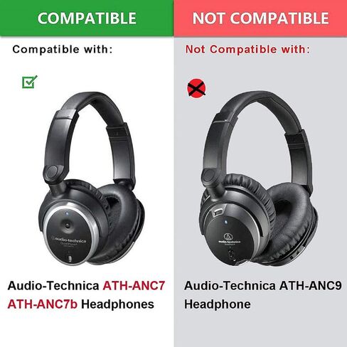 وسائد وسائد أذن بديلة لسماعات الرأس Audio-Technica ATH-ANC7، ANC9، ANC27، ANC29 in Saudi Arabia