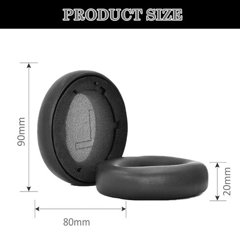 Q10 Replacement Ear Cushion Foam Cover Ear Pads Soft Cushion for Anker Soundcore Life Q10 / Q10BT Headphones (Black) in Kuwait