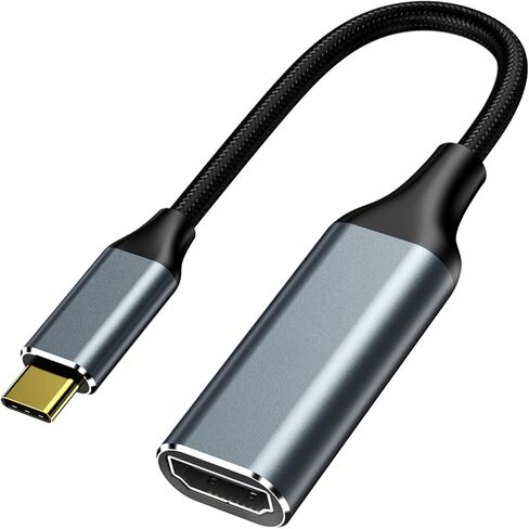 USB C to HDMI Adapter 4K 60Hz, Type C Thunderbolt 3/4 to HDMI Adapter with Video Audio Output Compatible with MacBook Air, iPad Pro, Surface Pro, Silver in Saudi Arabia