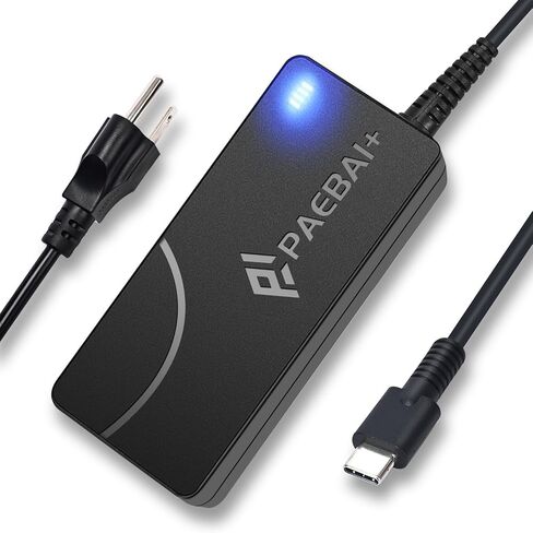 65W USB C Laptop Charger for Lenovo Chromebook Thinkpad Yoga, DELL Latitude XPS, HP EliteBook, Acer Asus MacBook pro 20V 3.25A Type C AC Adapter Power Supply Cord in Saudi Arabia