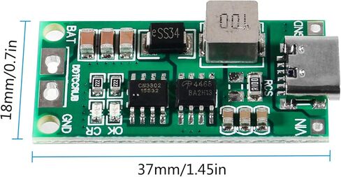 2PCS USB C BMS Step-up Boost Module 2S 3S 4S 1A 2A 4A 18650 Lithium Battery Charger Board for Li-Po Polymer Power Bank (3S 1A) in Saudi Arabia