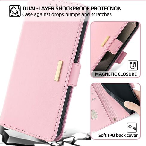 Asuwish Phone Case for Motorola Moto G Stylus 5G 2022 Wallet Cover with Tempered Glass Screen Protector and RFID Blocking Wrist Strap Flip Credit Card Holder Slot Cell XT2215-1 XT2215-4 XT2215DL Pink in Saudi Arabia