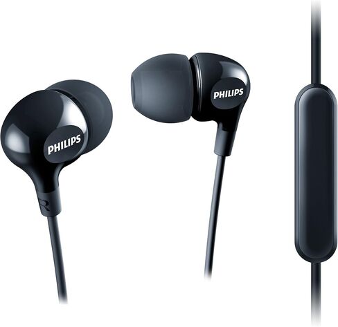 PHILIPS Big Bass in Ear Headphones with Mic - Black (SHE3555BK/27) in Saudi Arabia