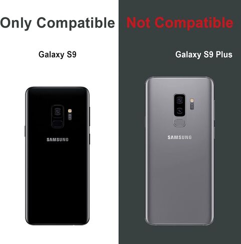 حافظة TORU CX PRO لهاتف Galaxy S9، مع حامل بطاقة | غطاء واقٍ نحيف مضاد للصدمات مع مسند مخفي لبطاقات الائتمان ومحفظة قابلة للطي ومسند | تتضمن مرآة ومحول USB - أزرق in Kuwait