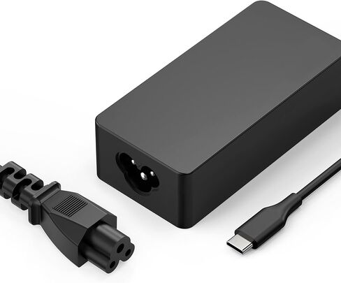 شاحن كمبيوتر محمول USB C عالمي بقدرة 65 وات، بديل لشاحن Chromebook بقدرة 45 وات لأجهزة Lenovo Thinkpad/Yoga، HP Spectre، Dell Chromebook 3100، Latitude 5420، Asus Acer Samsung Google Series Type C سلك طاقة للكمبيوتر in Kuwait