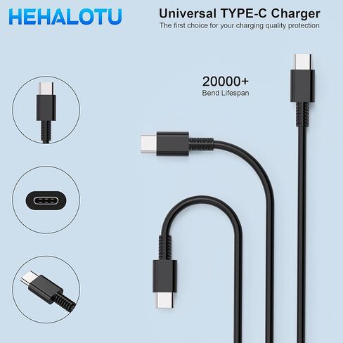 شاحن كمبيوتر محمول USB C عالمي بقدرة 65 وات، بديل لشاحن Chromebook بقدرة 45 وات لأجهزة Lenovo Thinkpad/Yoga، HP Spectre، Dell Chromebook 3100، Latitude 5420، Asus Acer Samsung Google Series Type C سلك طاقة للكمبيوتر in Kuwait