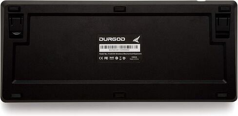 لوحة مفاتيح ميكانيكية DURGOD Fusion - تخطيط 65% - ملف تعريف Doubleshot PBT Cherry - لاسلكي 2.4 جيجا هرتز / بلوتوث 5.0 / USB نوع C - عمر بطارية يصل إلى 40 يومًا (سرعة الكرز فضي، بخار) in Kuwait