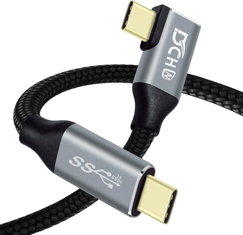 DCHAV 1.5ft 100W USB C to USB C Cable Male to Female 4K Video Output 10Gbps Data Transfer 3.1 Gen 2 PD 20V 5A Fast Charging Type C to Type C Monitor Cord Nylon Braided for Laptop Phone Tablet in Saudi Arabia
