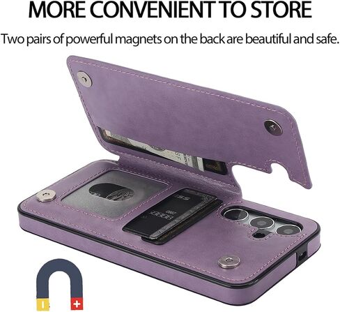 NKECXKJ Design for Galaxy S24 5G Case with Credit Card Holder Slot PU Leather Wallet Phone Cases Stand Kickstand Durable Shockproof Protective Cover for Samsung S 24 Women Men 6.1 inch Black in Saudi Arabia