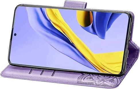 MEUPZZK for Samsung Galaxy A51 4G Wallet Case [Non 5G Version], Embossed Butterfly Premium PU Leather [Folio Flip] [Kickstand] [Card Slots] [Wrist Strap] [6.5 inch] Cover for Samsung A51 4G (A-Blue) in Saudi Arabia