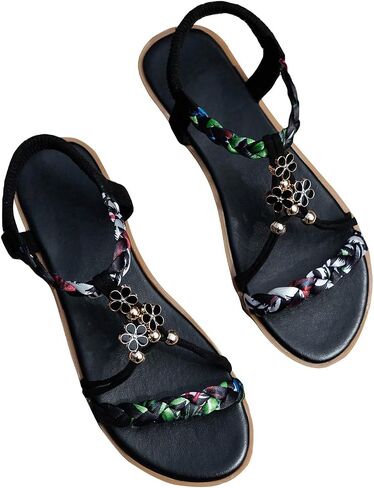 Verdusa Women's Braided Slingback Sandals Summer Flat Sandals with Ankle Strap in Saudi Arabia