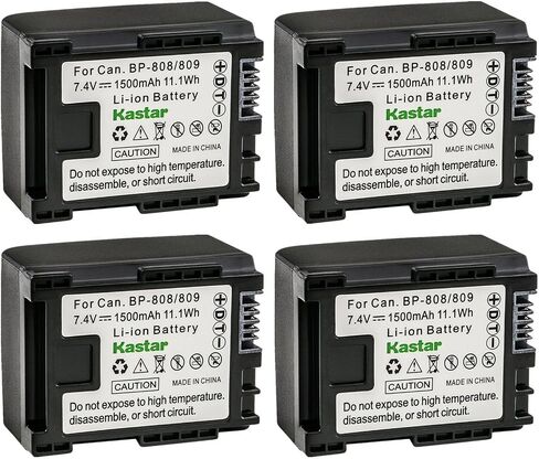 بطارية Kastar BP-809 3 عبوات 7.4 فولت 1500 مللي أمبير في الساعة بديلة لكاميرا Canon VIXIA HF20، VIXIA HF21، VIXIA HF100، VIXIA HF200، VIXIA HG30، VIXIA XA10 XA10 HD in Saudi Arabia