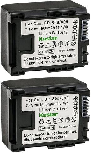 بطارية Kastar BP-809 3 عبوات 7.4 فولت 1500 مللي أمبير في الساعة بديلة لكاميرا Canon VIXIA HF20، VIXIA HF21، VIXIA HF100، VIXIA HF200، VIXIA HG30، VIXIA XA10 XA10 HD in Saudi Arabia