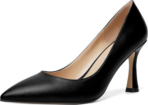 Womens Party Slip On Pointed Toe Matte Sexy Stiletto High Heel Pumps Shoes 3.3 Inch in Saudi Arabia