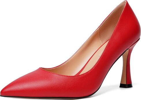 Womens Party Slip On Pointed Toe Matte Sexy Stiletto High Heel Pumps Shoes 3.3 Inch in Saudi Arabia