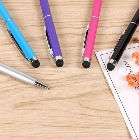 2 in 1 Capacitive Stylus Ballpoint Pen Stylus for iPad, Tablet, iPhone, Kindle, Samsung and Other Touch Screen Devices, 5 Pack in Kuwait