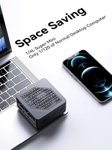 MINISFORUM EM680 AMD Ryzen 7 6800U كمبيوتر صغير، ذاكرة وصول عشوائي 32 جيجابايت، 512 جيجابايت SSD، فتحة بطاقة TF، 1xHDMI(4K)|2xUSB4(8K) مخرجات ثلاثية، Radeon 680M Graphics Tiny PC، BT5.2، WiFi 6E، 3xUSB3.2r (متجدد) in Kuwait