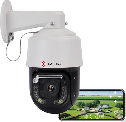 8MP Auto Tracking 540X PTZ Camera with Wiper, Human/Vehicle Detection, 2-Way Talk, SD(512GB), 262ft EXIR/131ft Full Color Night Vision, 4K Pan Tilt Full Color PoE IP Camera in Kuwait