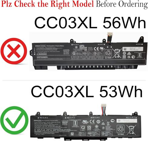 CC03XL 53Wh Battery Replacement for HP EliteBook 830 G7 G8 / 835 G7 G8 / 840 G7 G8 / 845 G7 G8 / Probook 635 Aero G7 G8 / ZBook Firefly 14 G7 G8 Series Laptop HSTNN-DB9Q L77608-2C1 HSTNN-IB9F in Saudi Arabia