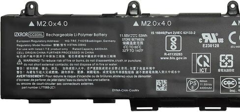 CC03XL 53Wh Battery Replacement for HP EliteBook 830 G7 G8 / 835 G7 G8 / 840 G7 G8 / 845 G7 G8 / Probook 635 Aero G7 G8 / ZBook Firefly 14 G7 G8 Series Laptop HSTNN-DB9Q L77608-2C1 HSTNN-IB9F in Saudi Arabia