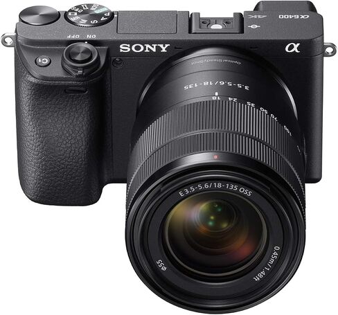 Sony a6400 4K Mirrorless Camera ILCE-6400M/B with 18-135mm F3.5-5.6 and 55-210mm F4.5-6.3 2 Lens Kit and Deco Gear Travel Case Filter Set Extra Battery Remote & Flash Bundle in Kuwait