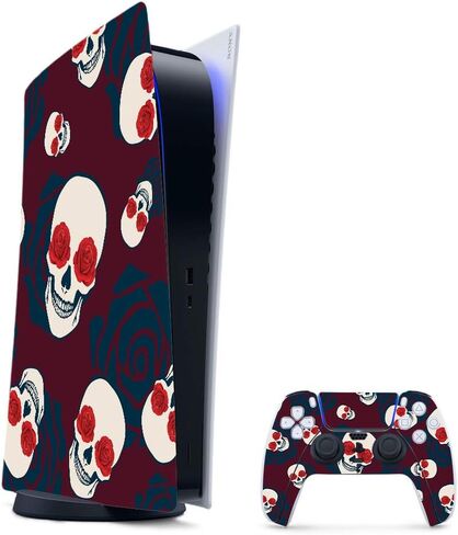 MightySkins Gaming Skin for PS5 / Playstation 5 Bundle - Biohazard | Protective Viny wrap | Easy to Apply and Change Style | Made in The USA in Saudi Arabia