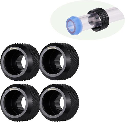 G1/4" Thread Adapters For Rigid Tube Water Cooling,OD14mm 4 PCS Tube Fitting Water Cooling Kit in Kuwait