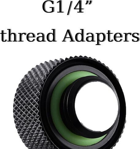 محولات خيط G1/4 بوصة لتبريد المياه بالأنبوب الصلب، OD14mm 4 قطع مجموعة أدوات تبريد المياه in Saudi Arabia