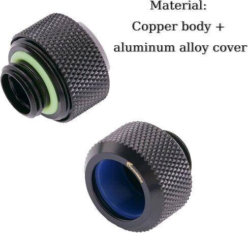 G1/4" Thread Adapters For Rigid Tube Water Cooling,OD14mm 4 PCS Tube Fitting Water Cooling Kit in Kuwait