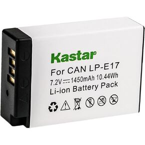 Kastar 1-Pack LP-E17 Battery 7.2V 1450mAh Replacement for Canon EOS RP, EOS R10 Mirrorless Camera, KISS X8i, KISS X9i, Rebel SL2, EOS Rebel T6i, EOS Rebel T6s, EOS Rebel T7i, EOS Rebel T8i Camera