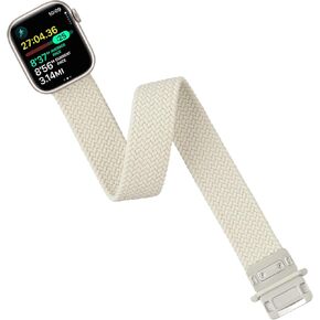 Elastic Ankle/Arm Band Compatible with Apple Watch 49mm 45mm 44mm 42mm 41mm 40mm 38mm for Women and men, Adjustable Magnetic Braided Armband for iWatch Ultra SE Series 9/8/7/6/5/4/3/2/1