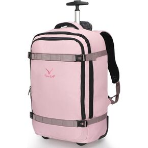 Hynes Eagle Rolling Backpack 42L Backpack with Wheels Airline Approved Carry on Luggage Laptop Travel Backpack for Women Men Black-2024