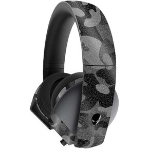 MightySkins Glossy Glitter Skin for Alienware 7.1 Gaming Headset - Black Camo | Protective, Durable High-Gloss Glitter Finish | Easy to Apply, Remove, and Change Styles | Made in The USA