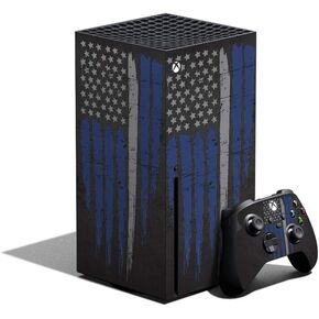 MightySkins Skin Compatible with Xbox Series X Bundle - Thin White Line | Protective, Durable, and Unique Vinyl Decal wrap Cover | Easy to Apply and Change Styles | Made in The USA
