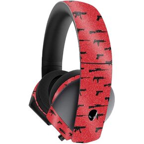 MightySkins Glossy Glitter Skin for Alienware 7.1 Gaming Headset - Guns | Protective, Durable High-Gloss Glitter Finish | Easy to Apply, Remove, and Change Styles | Made in The USA