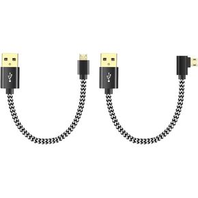 Y.D.F USB Power Cord Power up Your Fire TV Stick Form Your TV's USB Port, USB Cable for Chromecast/Roku Stick, 2 Pack 8 Inch (1 Straight 1 Angle)