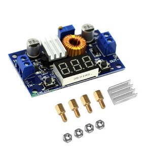 2PCS XL4015 5A DC Buck Step-Down Adjustable Voltage Power Module Converter with LED Voltmeter