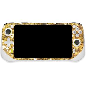 MightySkins Glossy Glitter Skin Compatible with Logitech G Cloud Gaming Handheld - Gold Chips | Protective, Durable High-Gloss Glitter Finish | Easy to Apply | Made in The USA