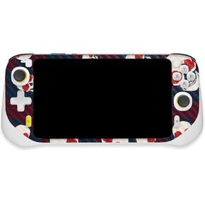 MightySkins Carbon Fiber Skin Compatible with Logitech G Cloud Gaming Handheld - Skulls N Roses | Protective, Durable Textured Carbon Fiber Finish | Easy to Apply | Made in The USA
