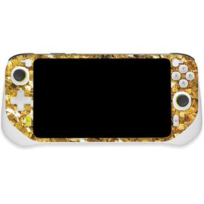 MightySkins Carbon Fiber Skin Compatible with Logitech G Cloud Gaming Handheld - Gold Chips | Protective, Durable Textured Carbon Fiber Finish | Easy to Apply | Made in The USA