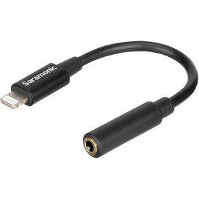 Saramonic Apple Lightning Connector to Female 3.5mm TRRS Audio Jack Adapter Cable 3" (7.6cm) (SR-C2002)