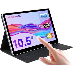 Waveshare 10.5inch Capacitive Touch AMOLED Compatible with Raspberry Pi 4B/3B+/3A+/2B/B+/A+/Zero/Zero W/WH/Zero 2W CM3+/4 HDMI Port 2560×1600 2K Resolution Supports Jetson Nano/Windows