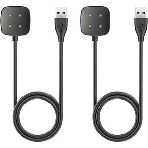 متوافق مع شاحن Fitbit Sense/Sense 2/Versa 3/Versa 4، حامل كابل شحن USB بديل لملحقات Sense/Sense 2/Versa 3/Versa 4