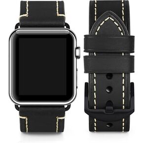 Compatible for Apple Watch ultra Band 42mm 44mm45mm49mm Men,Top Grain Leather Band Replacement Strap iWatch Series 8/7/ 6/5/ 4/3/ 2/1,SE,ultra