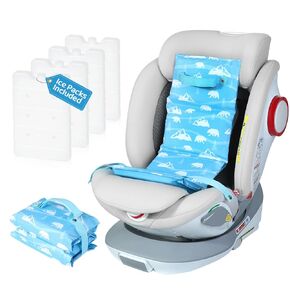 Orzbow Summer Car Seat Cooler Pad for Toddler with Removable Ice Pack, Baby Cooling Mat for Child Car Seats and Strollers, Portable Car Cooling Seat Ice Cushion, Keeping Baby Cool in The Summer, Blue