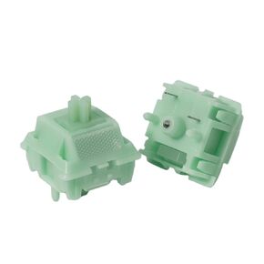 35pcs WS Keyboard Switches - Chilkey Jade Green Linear Mechanical Keyboard Switches, Metal Stem 5 Pin PCB Mount Pre-lubed Turquoise Switch with POM Housing for MX Keycaps Gaming Keyboard